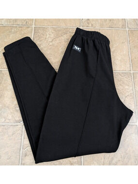 XC Sporthill women sz L Knit Ski Pants black tapered high waist 1600